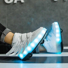 (30, A3) Kids Led Light-emitting Shoes With Wheels, Roller Skates Shoes