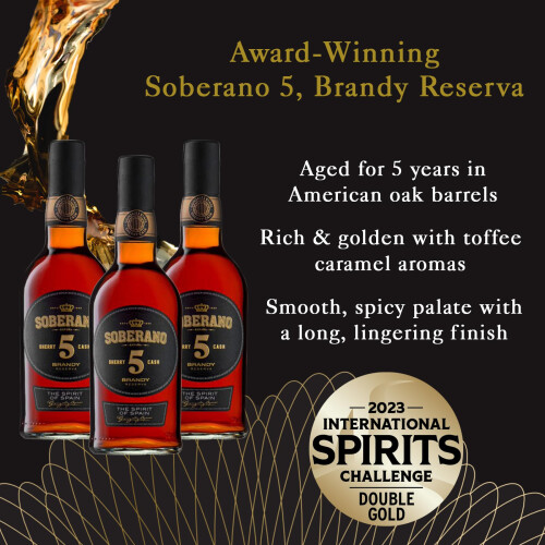 Soberano 5 Reserva - Spanish Brandy Reserva, 5 Year Aged Brandy in 2