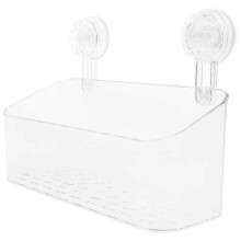 Suction Cup Type Wall Mounted Storage Holder Bathroom Shower Shelf Wall Container Size L