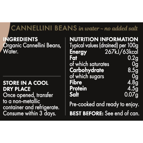 Epicure Organic Tinned Cannellini Beans, 400 g (6-Pack) 1
