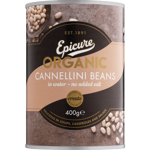Epicure Organic Tinned Cannellini Beans, 400 g (6-Pack) 2