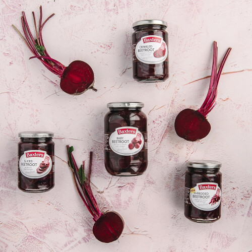 Baxters Sliced Beetroot, Pickled in Malt Vinegar, 33% Extra, Vegan, 2