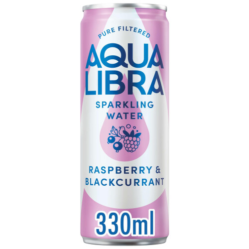 AQUA Libra Sparkling Sugar-Free Fruit Water, No Calories, Raspberry 1