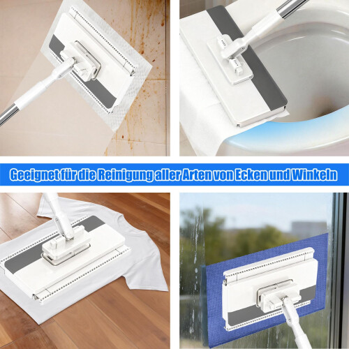 Multifunctional Lazy Mop with One Click Cloth Grip  HandsFree Flat Mop 1
