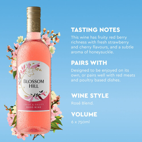 Blossom Hill Rose Wine, 75cl, (Case of 2
