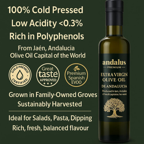 Andalus High Polyphenol Extra Virgin Olive Oil - Ancient Roots, 2