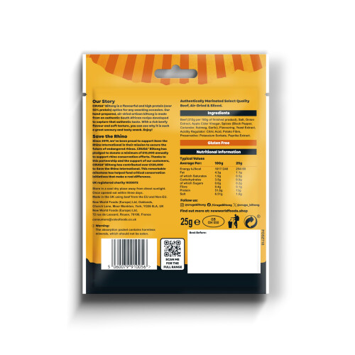 Cruga Beef Biltong Variety Pack 12  25g – 6  Original, 6  Chilli – 2