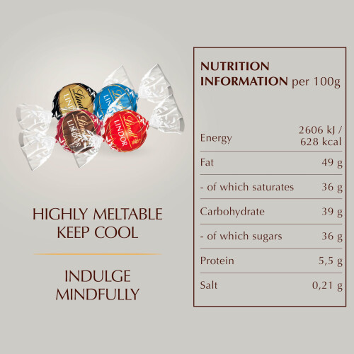 Lindt Lindt Lindor Silver Assorted Truffles Bag 1kg 2