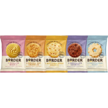 Border Biscuits Mini Selection Box, 100 Packs, 5 Varieties, Luxury Assorted Biscuits