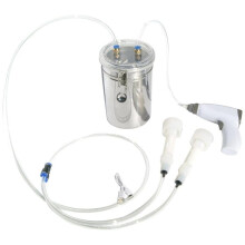 Kit per Mungitrice Elettrica per Pecore da 2 Litri, Mungitrice Portatile con Coperchio Trasparente A Doppia Testa, Risparmio di Fatica per Uso