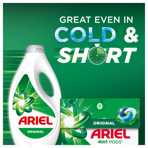 ARIEL Ariel Washing Liquid Laundry Detergent, 130 Washes, Original, Stain & 2
