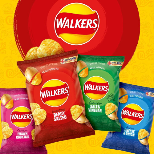 Walkers Walkers Cheese & Onion Crisps 32.5g (case of 2