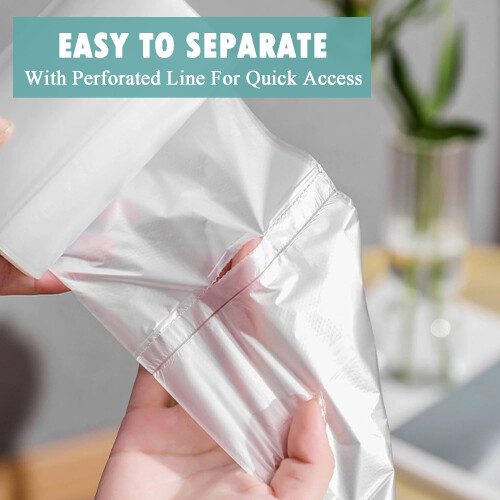105 Counts Small Bin Bags 10 Litre, Small Bin Liners for Bathroom, 2