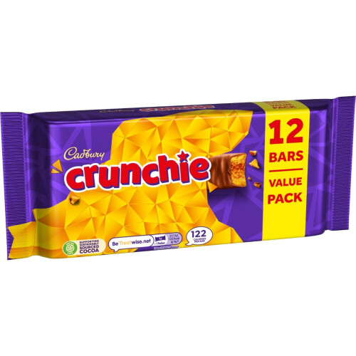 Cadbury Cadbury Crunchie Chocolate Bar Multipack, 12 Bar Value Pack, 12 x 2