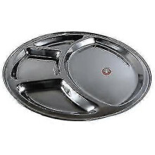 Round 4 Compartment Thali,stainless Steel 4 Compartment Round Thali,steel 4 Compartment Round Plate,round Thali,dinner Plate,indian Thali,dinnerware T