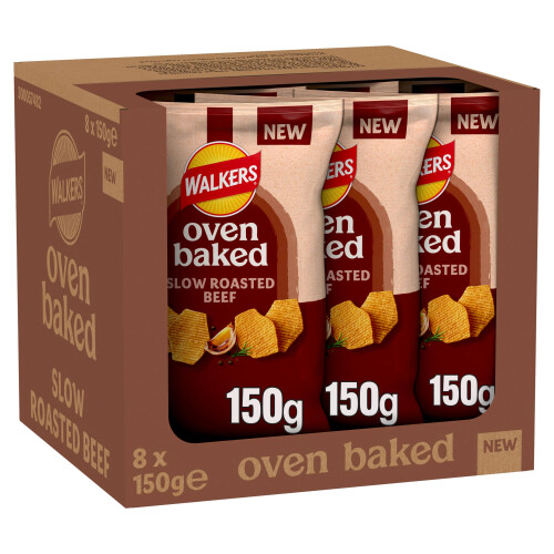 Walkers Walkers Oven Baked Crisps Roasted Beef Snacks 2