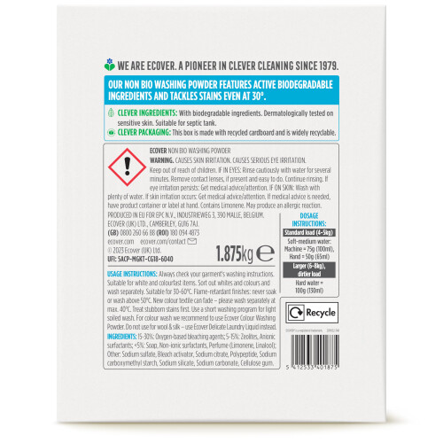 Ecover Ecover Lavender & Eucalyptus Non Bio Laundry Washing Powder 1
