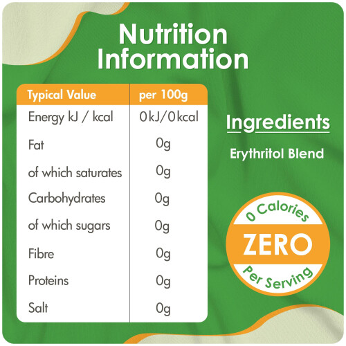 Better Than Sugar Zero Erythritol Sweetener Blend 500g – Zero Calorie