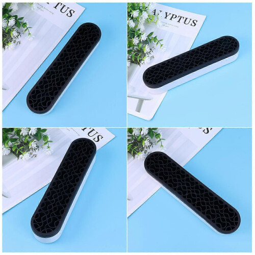 Black Makeup Brush Drying Rack Organizer 21x3.5x4.9cm 1Pack 2