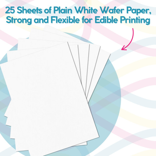 EPS A4 Wafer Paper (25 Pack) for Edible Printing and Cake Decorating 1