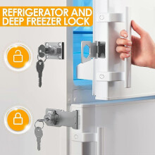 Hasp Lock for Drawers Cabinets Closets Toolbox Fridges, Padlock Latch Hasp Lock for Small Shed Fence Wooden Double Doors Locks Latch (4-inch Keyed Loc