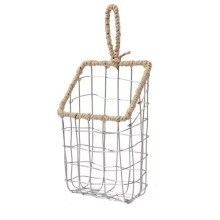 Wrought Iron Wall Hanging Type Wall Bookshelf Storage Rack Wall Magazine Rack Simple Living Room Small Hanging Basket A