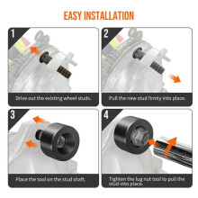 Light-Duty Truck Wheel Stud Installer with 3 Nust 22800 for Automotive Tire Stud Tool
