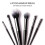 6pcs Professional Long Handle Fiber Makeup Brush Set 2