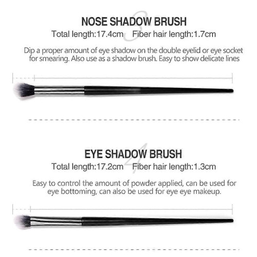 6pcs Professional Long Handle Fiber Makeup Brush Set 2
