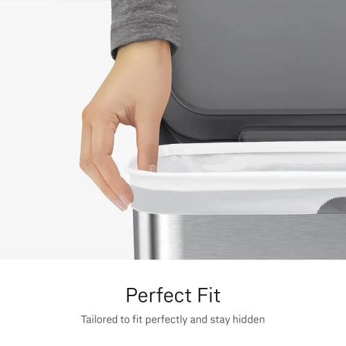 simplehuman Code R 100 Liners, 50% Recycled Custom Fit Bin Bags in 1