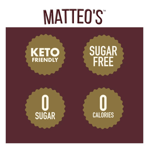 Matteo's Barista Style Sugar Free Coffee Syrup - Caramel - Zero 2
