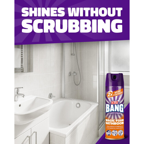 Cillit Bang Cillit Bang Magic Foam Bathroom Cleaner, Powerful Active Formula, 1