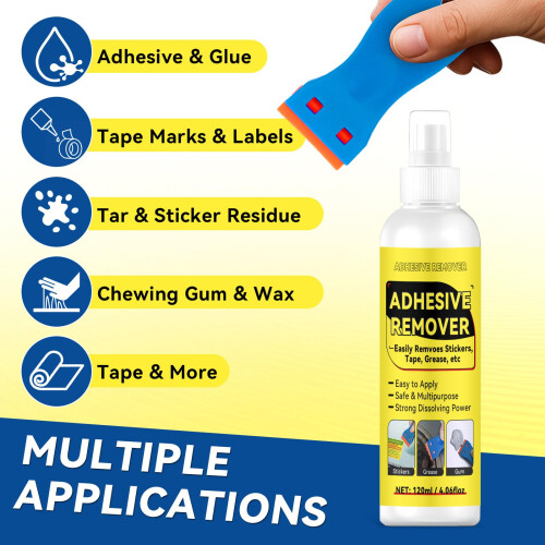 Sticky Stuff Remover, Adhesive Remover With Scraper & 10 Blades, for 2