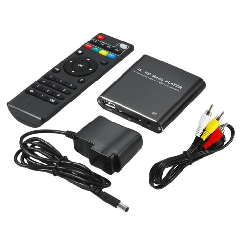HD Video Player 4K High Resolution  Streaming Media Player for HD Multimedia Interface AV USB Storage Cards EU