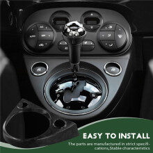 Real Hard Carbon Fiber Sticker for 500 2011-2023 for Abarth 595 695 2016--2023 Car Gear Shift Cover