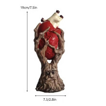 Adornos Artesanales con Forma de Corazón Humano para Halloween, Decoración Acrílica, Simulación de Corazón, Accesorios de Broma, Decoraciones de
