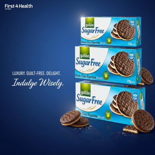 Sugar Free Digestive Biscuits Bundle Consisting Gullon Dark Chocolate 1