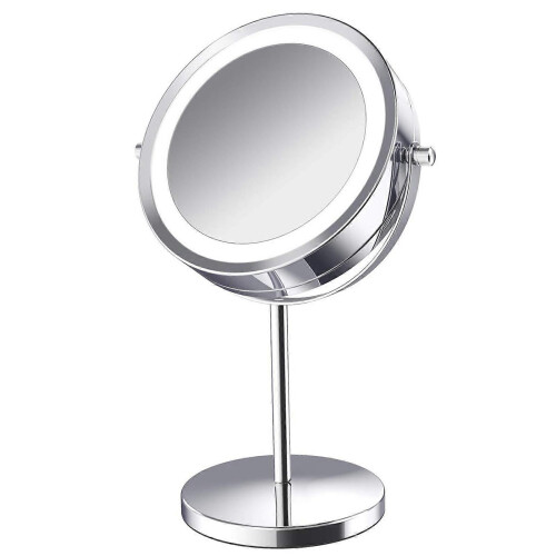 LED Light Magnifying Makeup Mirror, Double Sided 5X, 360 Rotation Vanity Mirror 2
