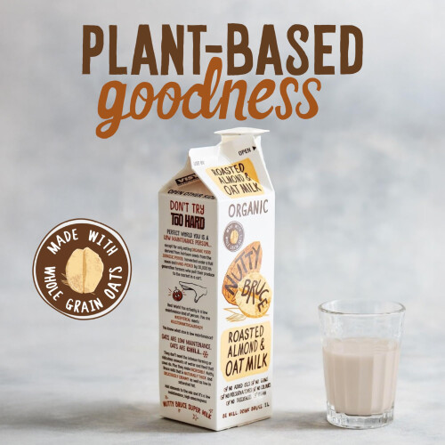 Nutty Bruce - Unsweetened Activated Oat & Almond Milk - Certified 2