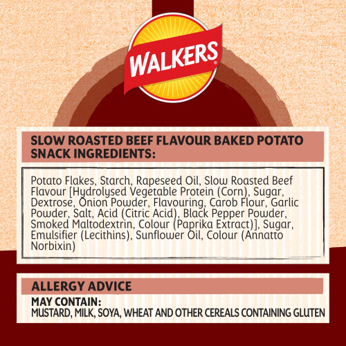 Walkers Walkers Oven Baked Crisps Roasted Beef Snacks 2