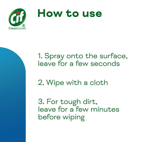 Cif Cif Cleanboost Bathroom Spray 100% grime & limescale removal for 1