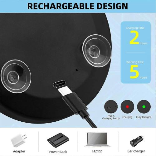 P5 Rechargeable Touch Control Vanity Mirror, Portable Magnifying Makeup Mirror 1