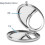 Silver Magnifying Compact Mirror for Purses, Folding Mini Double Sided Travel Makeup Mirror 3