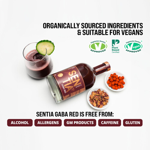 Sentia Spirits Gaba Red, Botanical Alcohol Free Drinks, Natural Plant 2