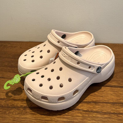 (white, 37) Clog Women Summer Retro Beach Sandals Platform Thick Sole 1