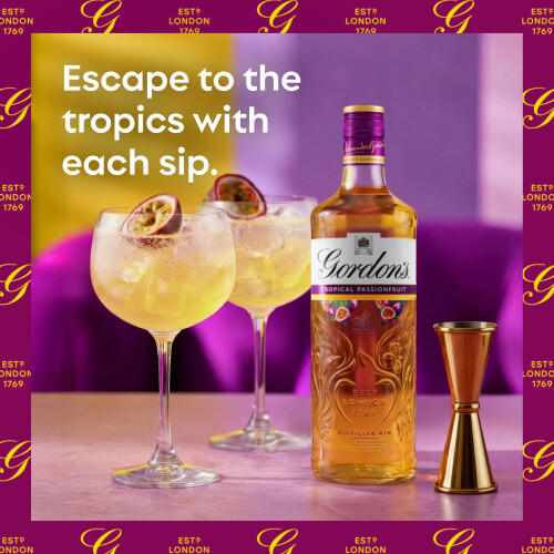 Gordon's Tropical Passionfruit Distilled Gin | 37.5% vol | 70cl | 1