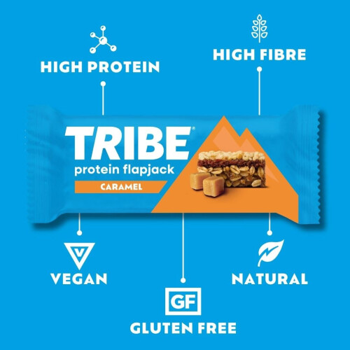 Tribe TRIBE 3 Layered Protein Flapjack - Caramel (12 x 50g) | High Protein 2