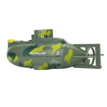 (Green) Mini Simulation Military Remote Control 6 Channel Submarine Toy Model