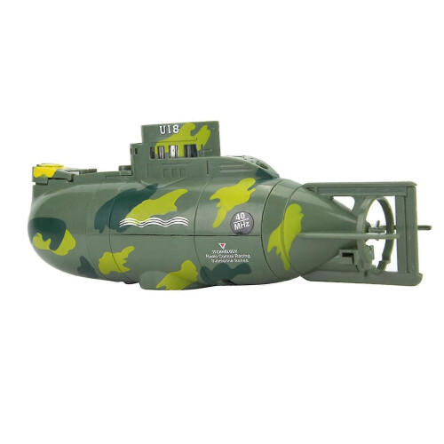 (Green) Mini Simulation Military Remote Control 6 Channel Submarine Toy Model
