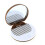 Brown Cute Cookie Shaped Mirror Makeup Comb Pocket Stand Mirror 2